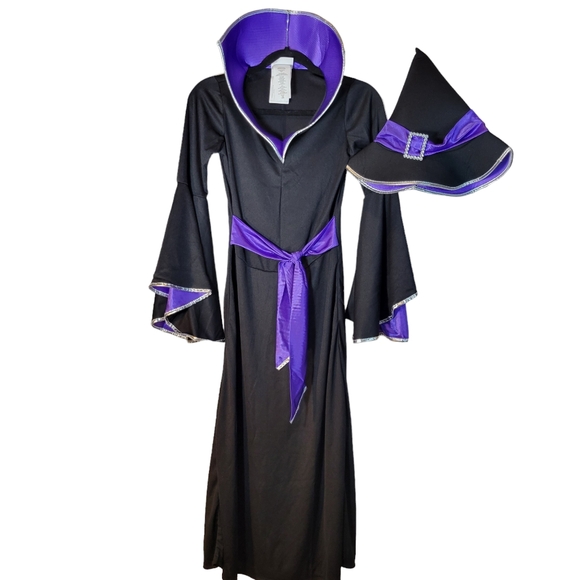 California Costumes black and purple witch costume Girl's Large - Picture 8 of 8